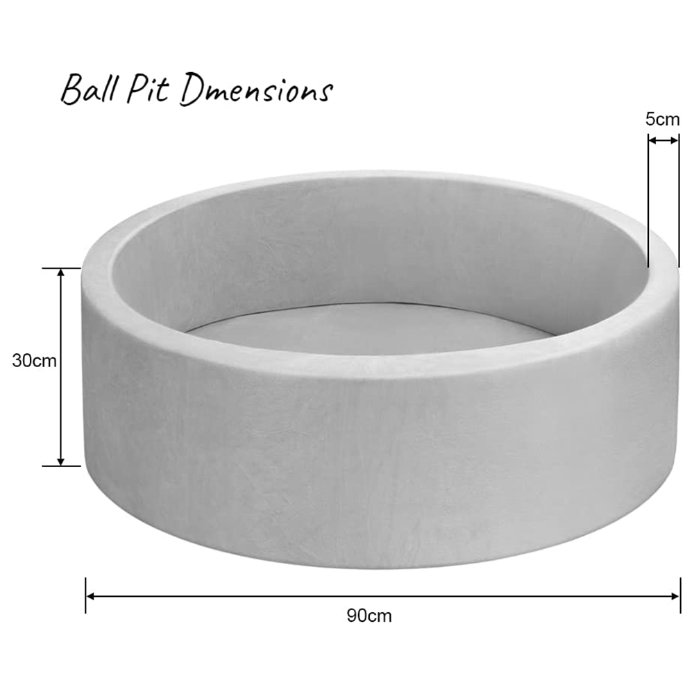 V201-EBA9030DGAU-67202-00 90x30cm Ocean Ball Play Pit Soft Baby Kids Paddling Foam Pool Child Barrier Toy - Image 1
