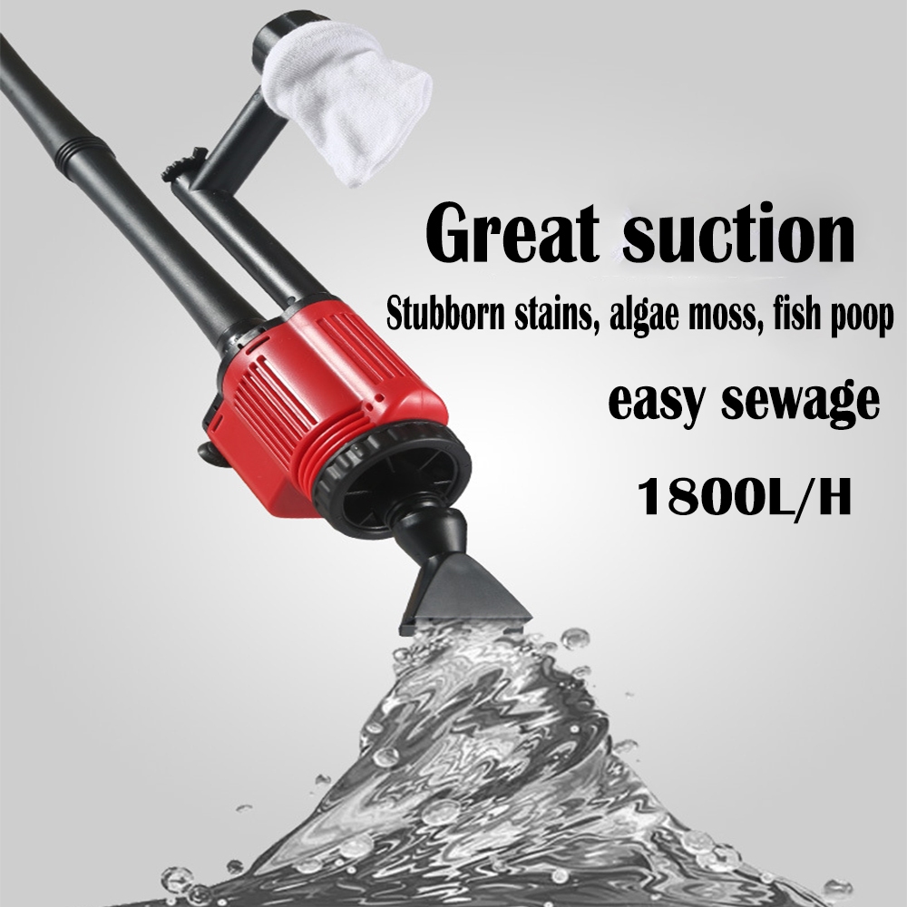 V201-HLYG001-BLACK-HLYG001-BLACK-DP-1-00_1 Aquarium Electric Siphon Pump Vacuum Cleaner Fish Tank Clean Water Change Gravel - Image 1