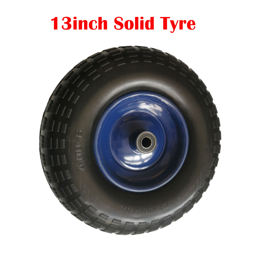 V201-TIER1316BU2AU-98142-00 13inch Trolley Wheel Solid Tyre Tire Steel Rim for Hand Trolley Cart - Image 1