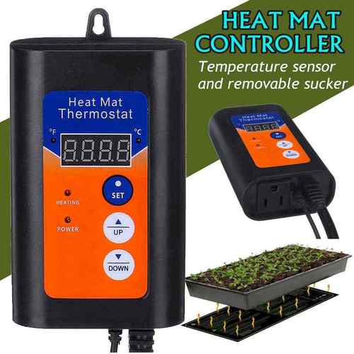 V201-W12080958-186553-00 Thermostat Controller Seedling Heat Mat Heating Pad Plant Seed Start AU PLUG - Image 1