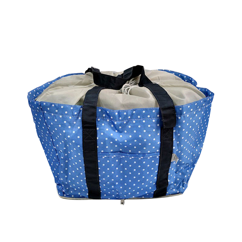 V201-W12583193-191424-00 Large Supermarket Shopping Bag Eco Grocery Shoulder Bag Tote Foldable Reusable - Image 1