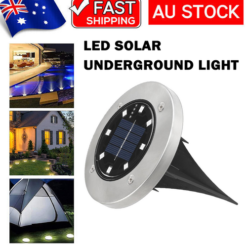 V201-W13043079-191437-00 LED Solar Underground Light Waterproof Color Changing Garden Buried Lamp - Image 1