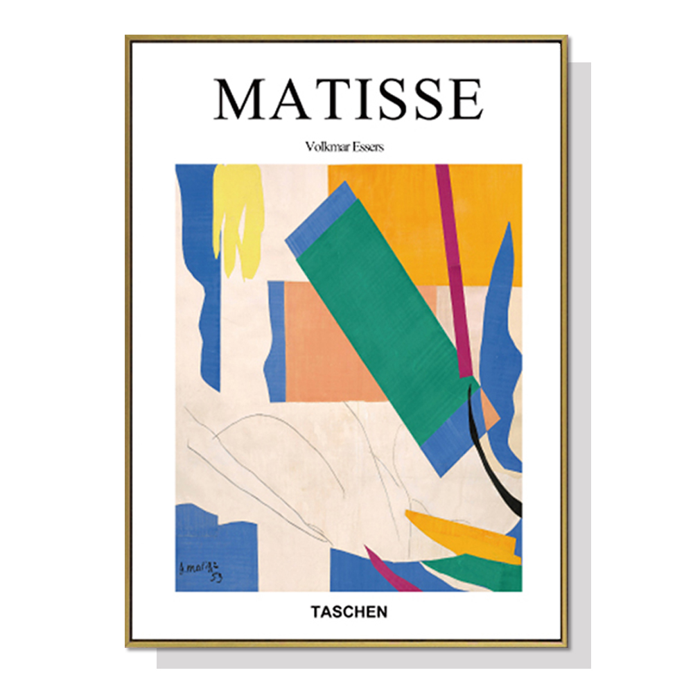 V207-1089_Abstract-colour-by-Henri-Matisse_1 Wall Art 60cmx90cm Abstract colour by Henri Matisse Gold Frame Canvas - Image 1