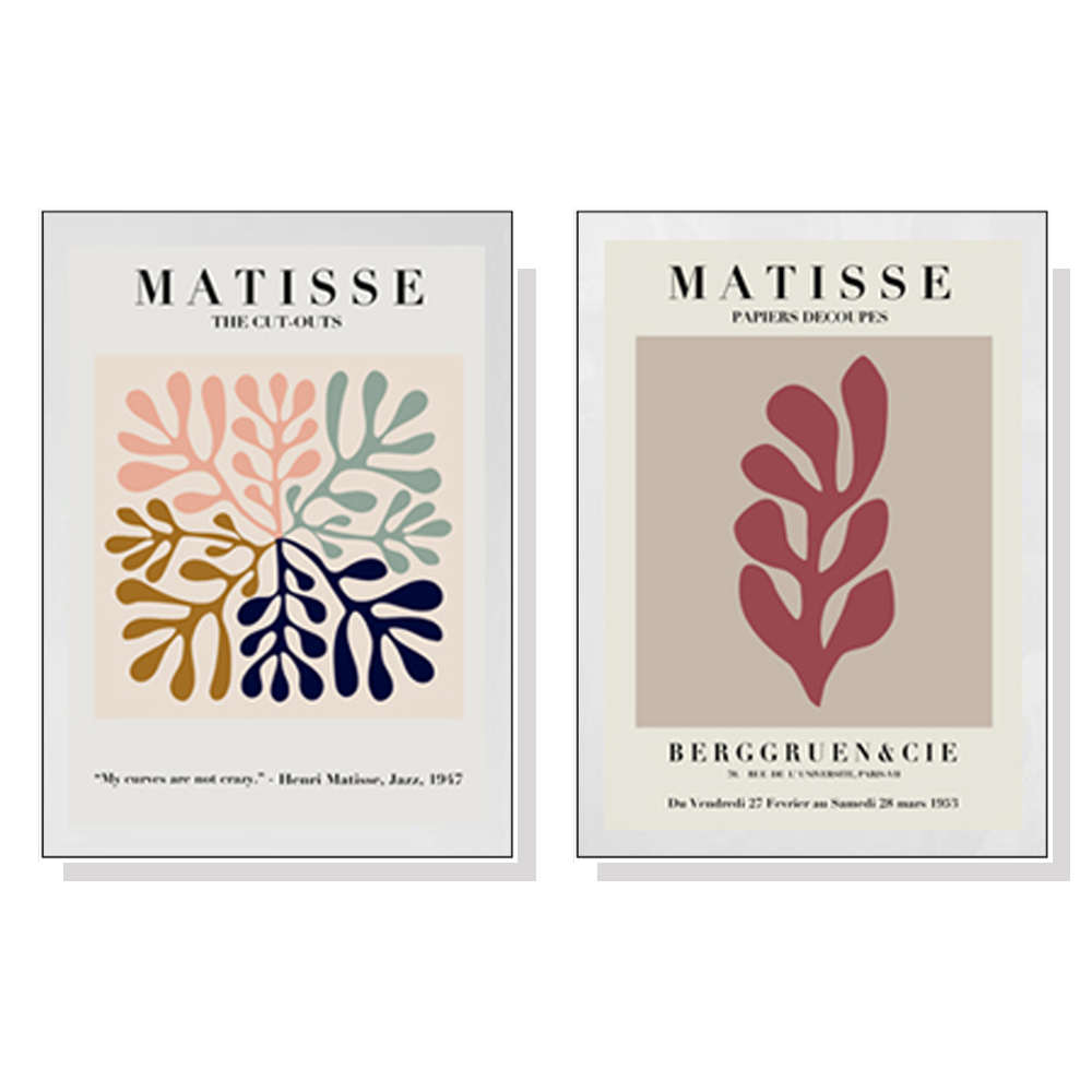 V207-1247-4-146378-00 Wall Art 100cmx150cm Matisse 2 Sets White Frame Canvas - Image 1