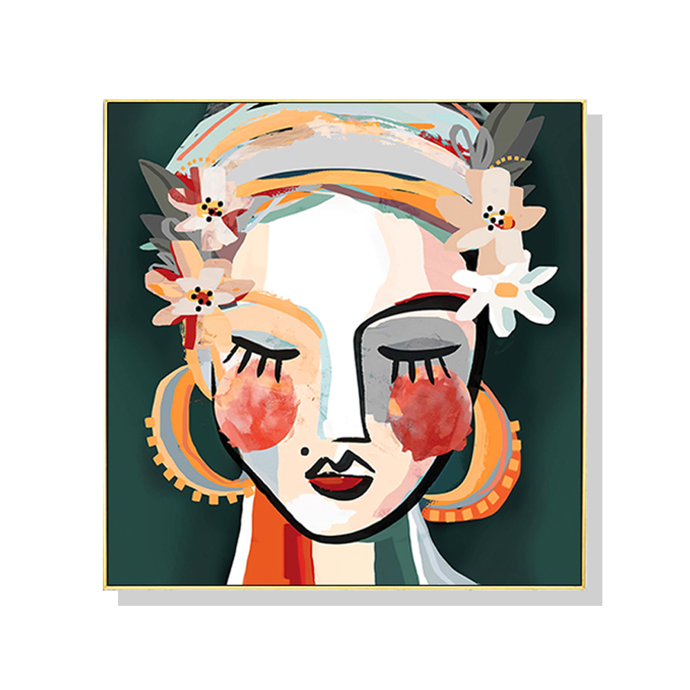 V207-1304-2-146089-00 Wall Art 80cmx80cm Sophie II Gold Frame Canvas - Image 1