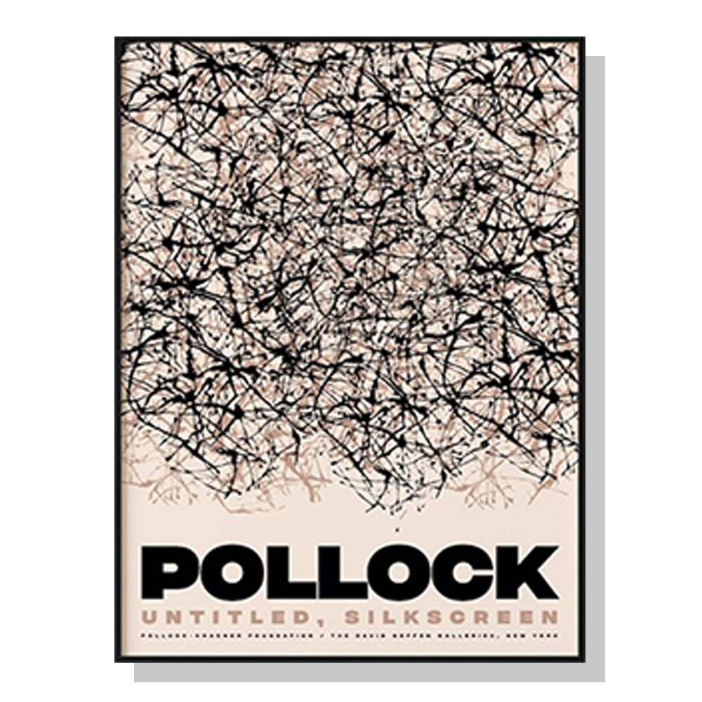 V207-1729-77390-00 Wall Art 80cmx120cm Jackson Pollock Exhibition II Black Frame Canvas - Image 1