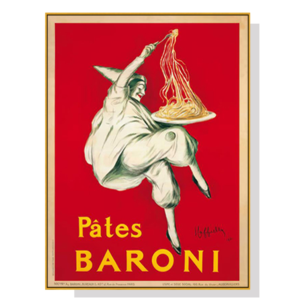 V207-18151-130786-00 Wall Art 40cmx60cm Pates Baroni Pasta Gold Frame Canvas - Image 1