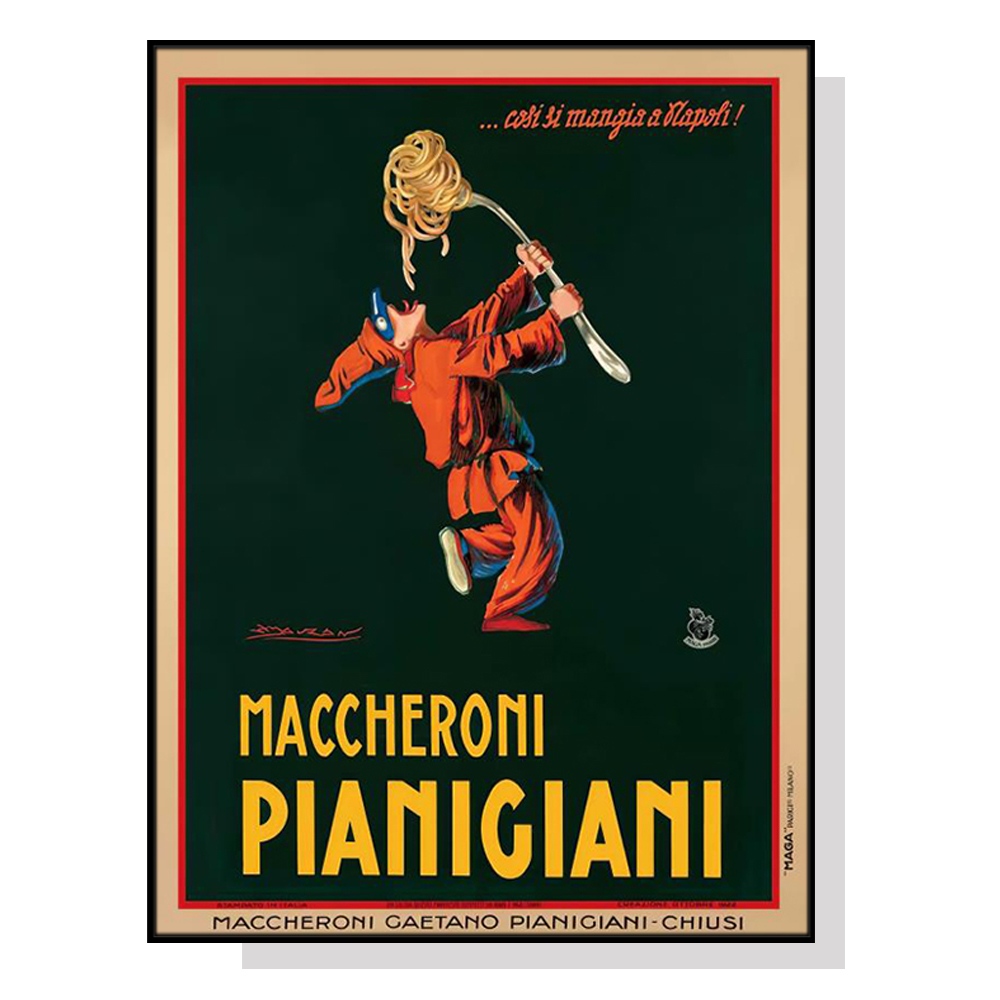 V207-18431-130807-00 Wall Art 40cmx60cm Maccheroni Pianiciani Black Frame Canvas - Image 1