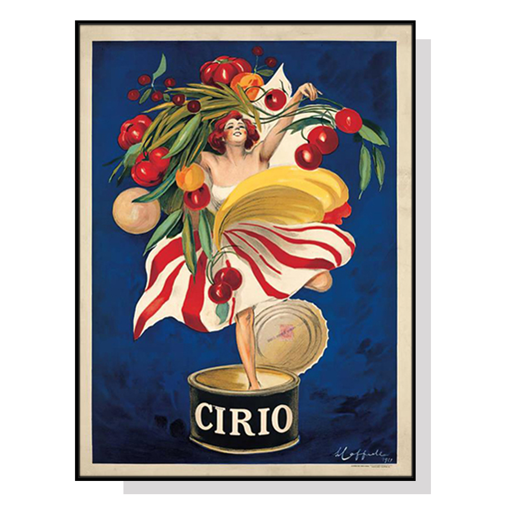 V207-1898-83933-00 Wall Art 50cmx70cm Cirio By Leonetto Cappiello Black Frame Canvas - Image 1