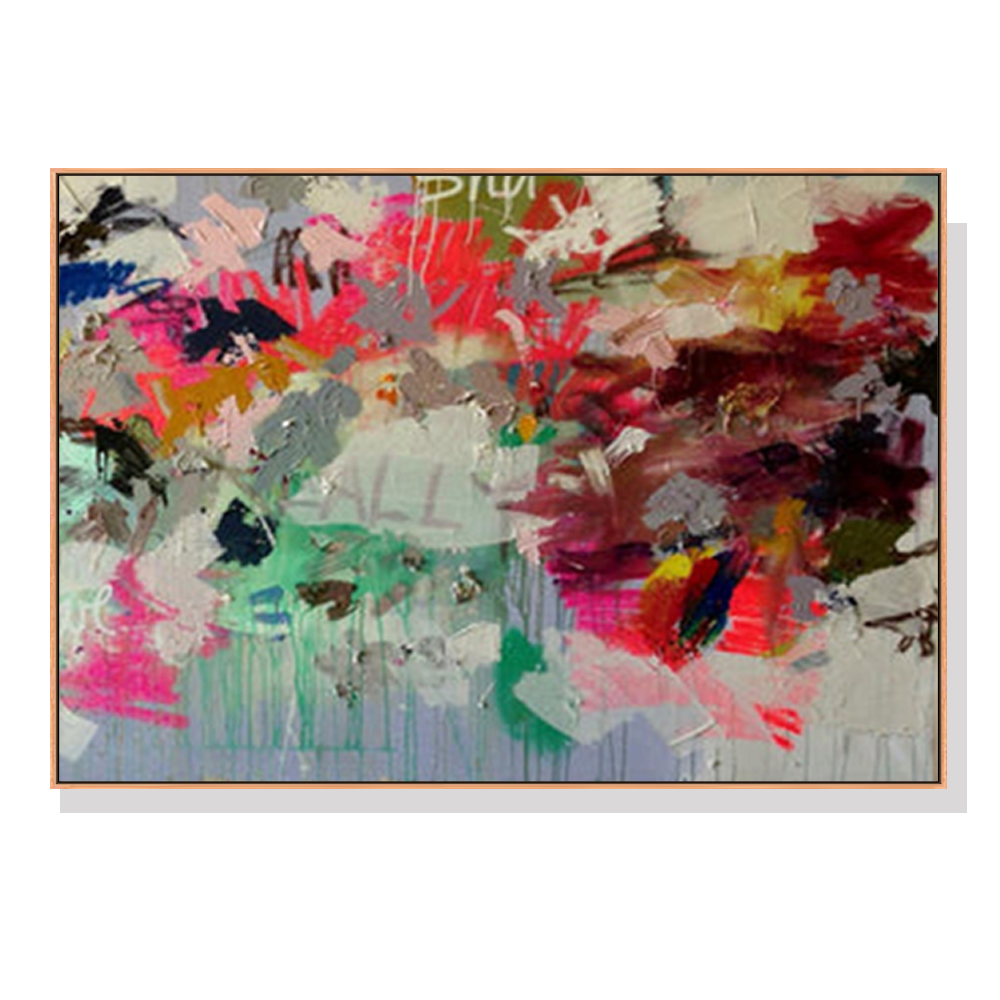 V207-20551-97567-00 Wall Art 40cmx60cm Abstract Free Flow Wood Frame Canvas - Image 1