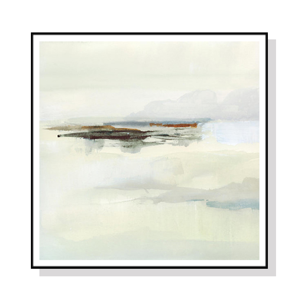 V207-21553-97495-00 Wall Art 100cmx100cm Atmospheric Edge Black Frame Canvas - Image 1