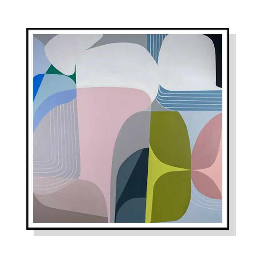 V207-2185-91369-00 Wall Art 80cmx80cm Skyways Black Frame Canvas - Image 1