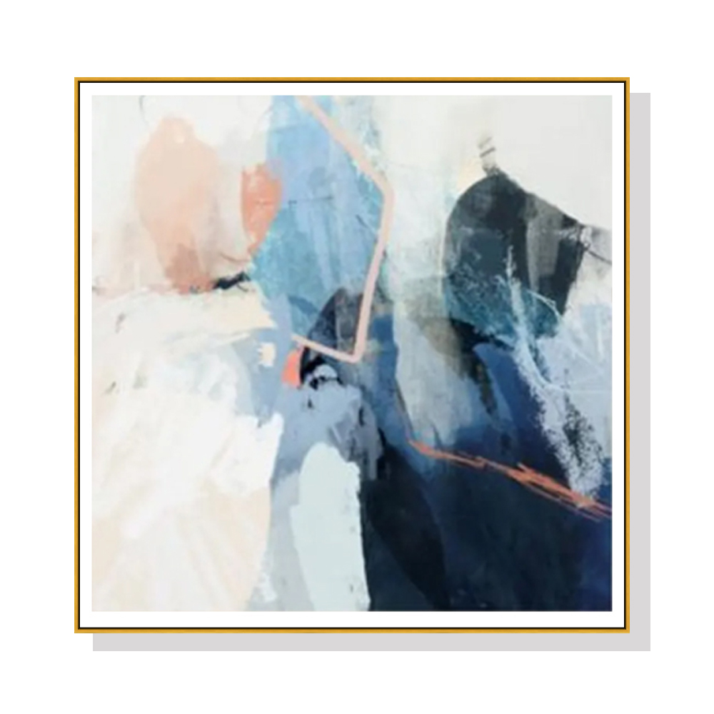 V207-2211-91363-00 Wall Art 50cmx50cm Luz I Gold Frame Canvas - Image 1