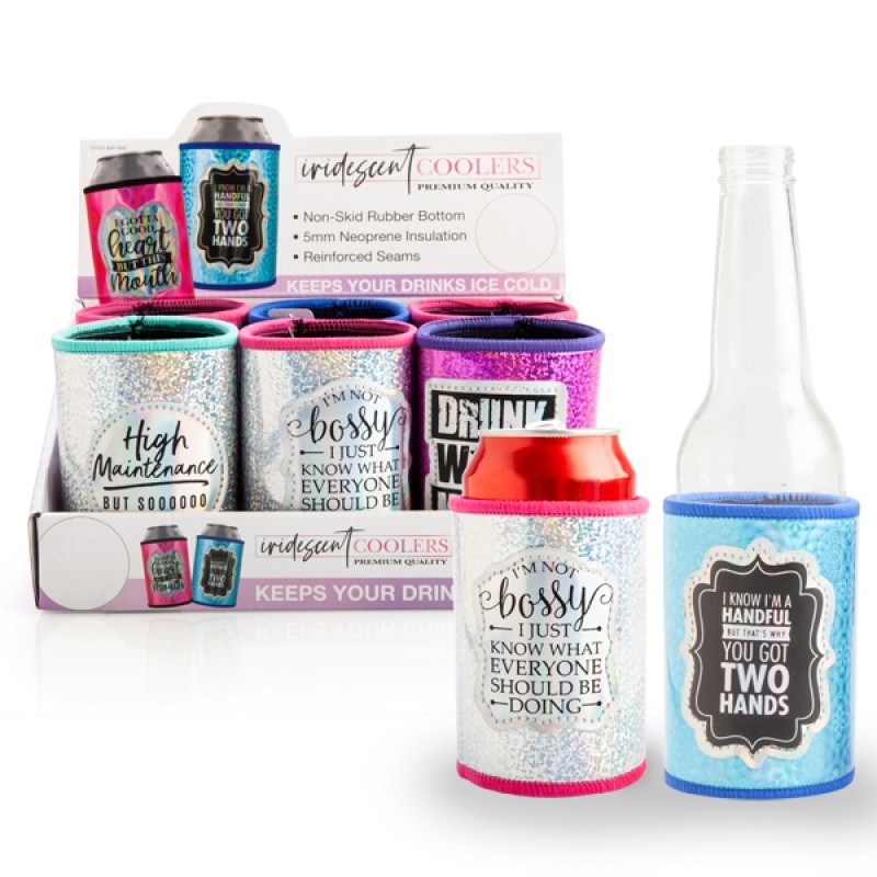 V210-2670076-77014-00 Iridescent Can Cooler (SENT AT RANDOM) - Image 1