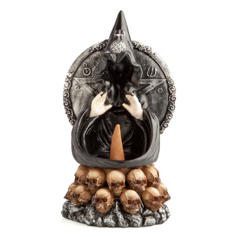 V210-2670886-SDC_2670886_2022-25-2-16-51-49-00 Hooded Baphomet & Skulls Backflow Incense Burner - Image 1