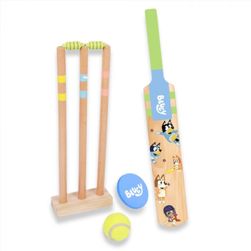 V210-2746488-202503072015-00 Bluey Wooden Cricket Set - Image 1