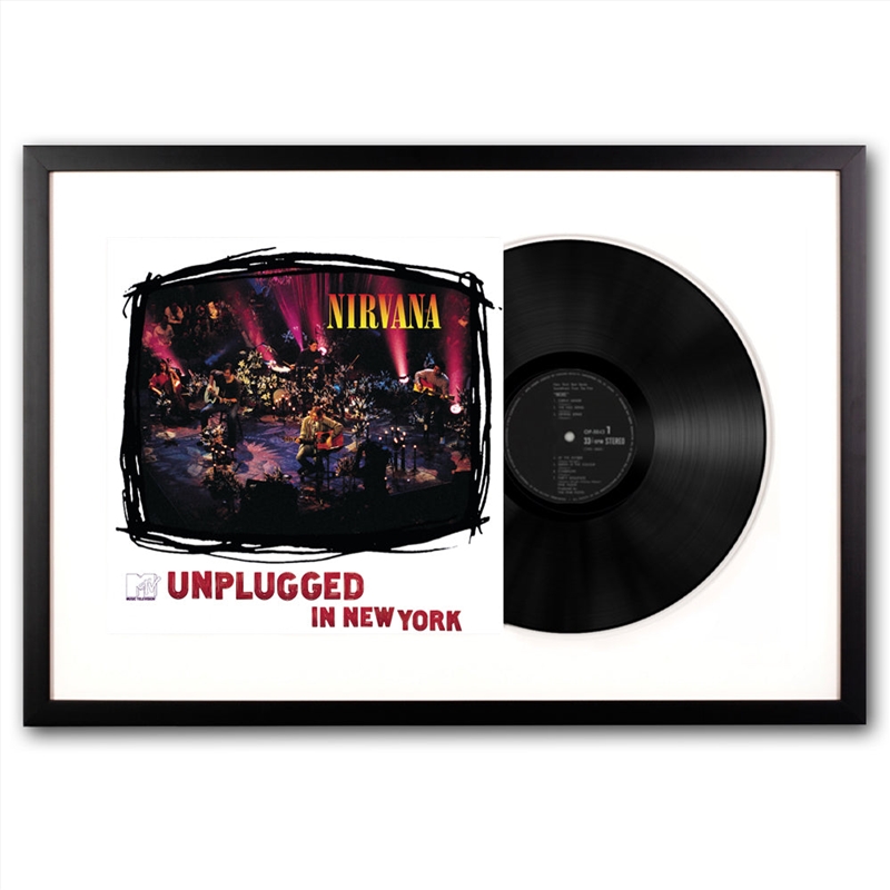 V210-2859685-202503072015-00 Framed Nirvana MTV Unplugged Vinyl Album Art - Image 1