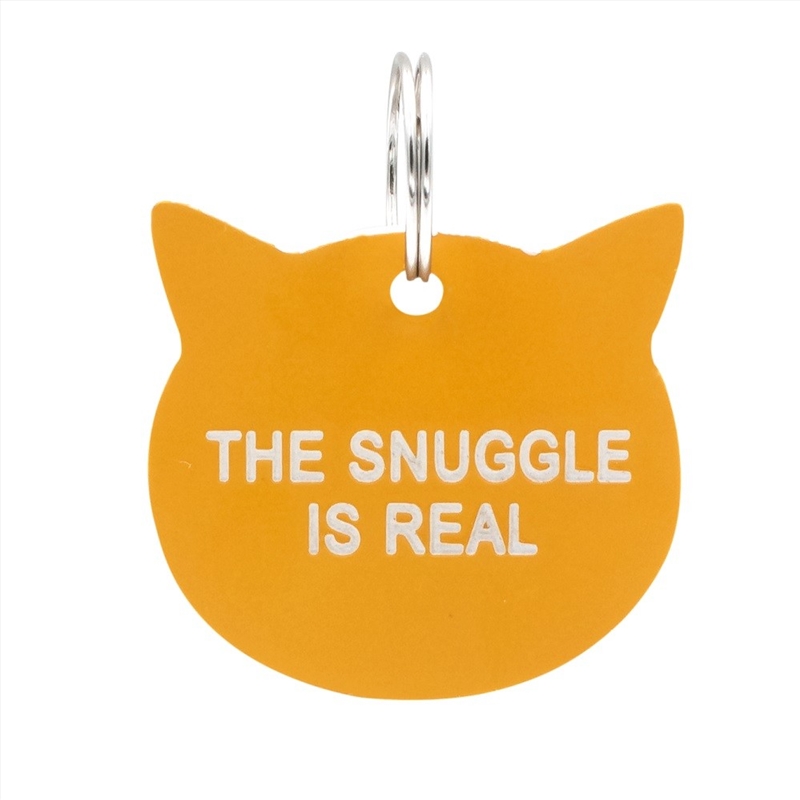 V210-2881697-202502241526-00 Cat Tag - The Snuggle Is Real (Orange) - Image 1