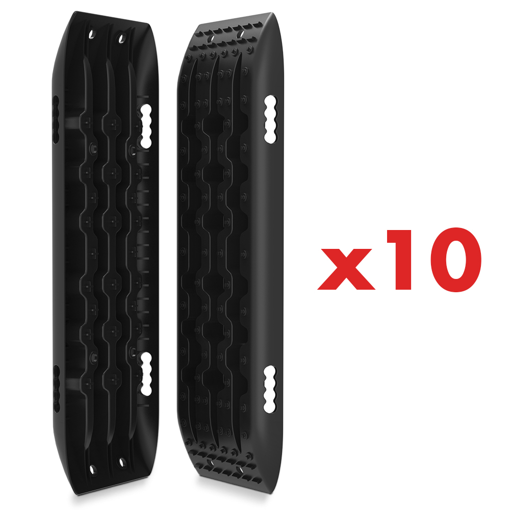 V211-AU-ST002X10-91902-00 X-BULL 10 Pairs Recovery tracks Boards 4WD 4X4 10T Sand / Mud / Snow Gen 2.0 Black - Image 1