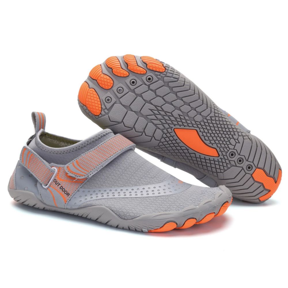 V213-01WS-A-G-GRY42_MD210CG_1 Men Women Water Shoes Barefoot Quick Dry Aqua Sports Shoes - Grey Size EU42 = US8 - Image 1