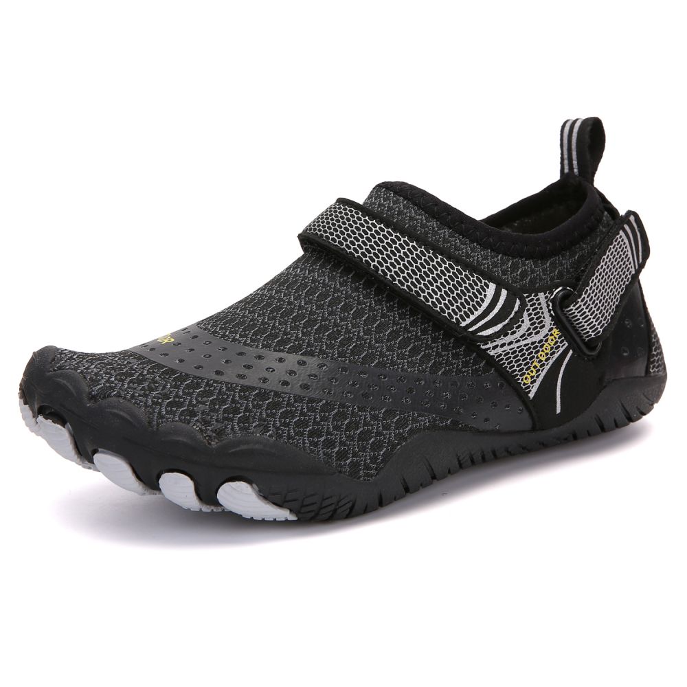 V213-04WS-A-K-NBLK2_cpheyug_1 Kids Water Shoes Barefoot Quick Dry Aqua Sports Shoes Boys Girls - Black Size Bigkid US2=EU32 - Image 1