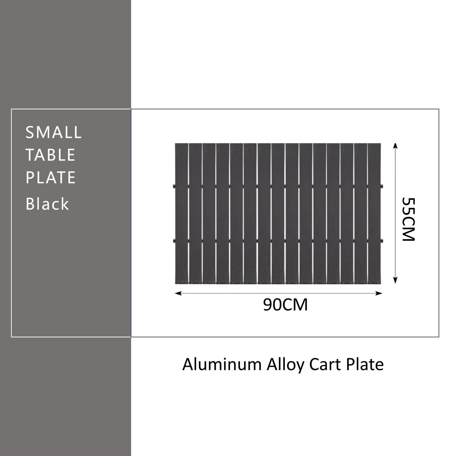 V213-CARTPLATE-SML-BLK-79960-00 Table Plate for Cart - Small Black - Image 1