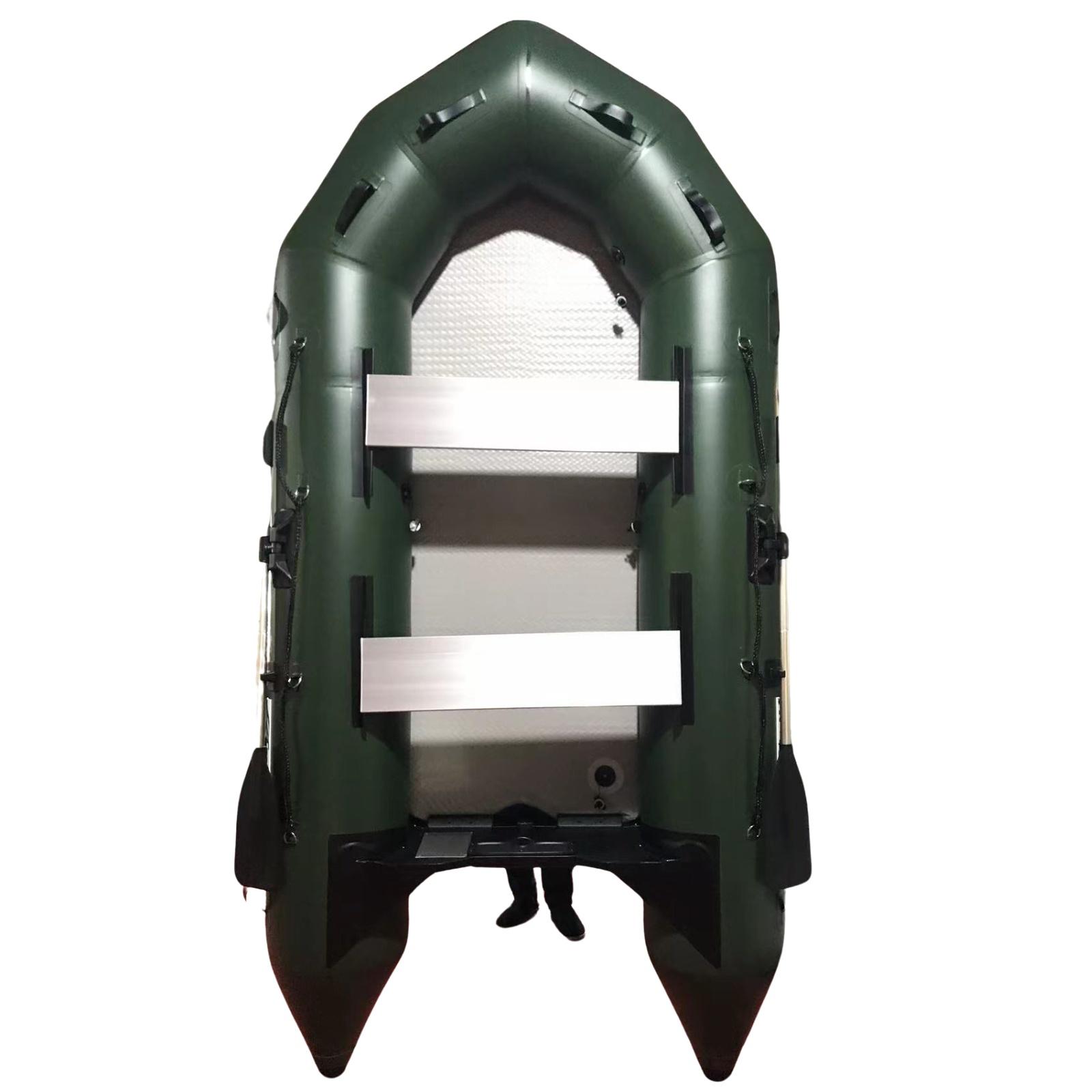 V213-IFB01-GRN36-174564-00 3.6M ( Green ) Inflatable Boat Dinghy Tender Pontoon Rescue & Dive Boat Fishing Boat With Hard Air-Deck Floor - Image 1