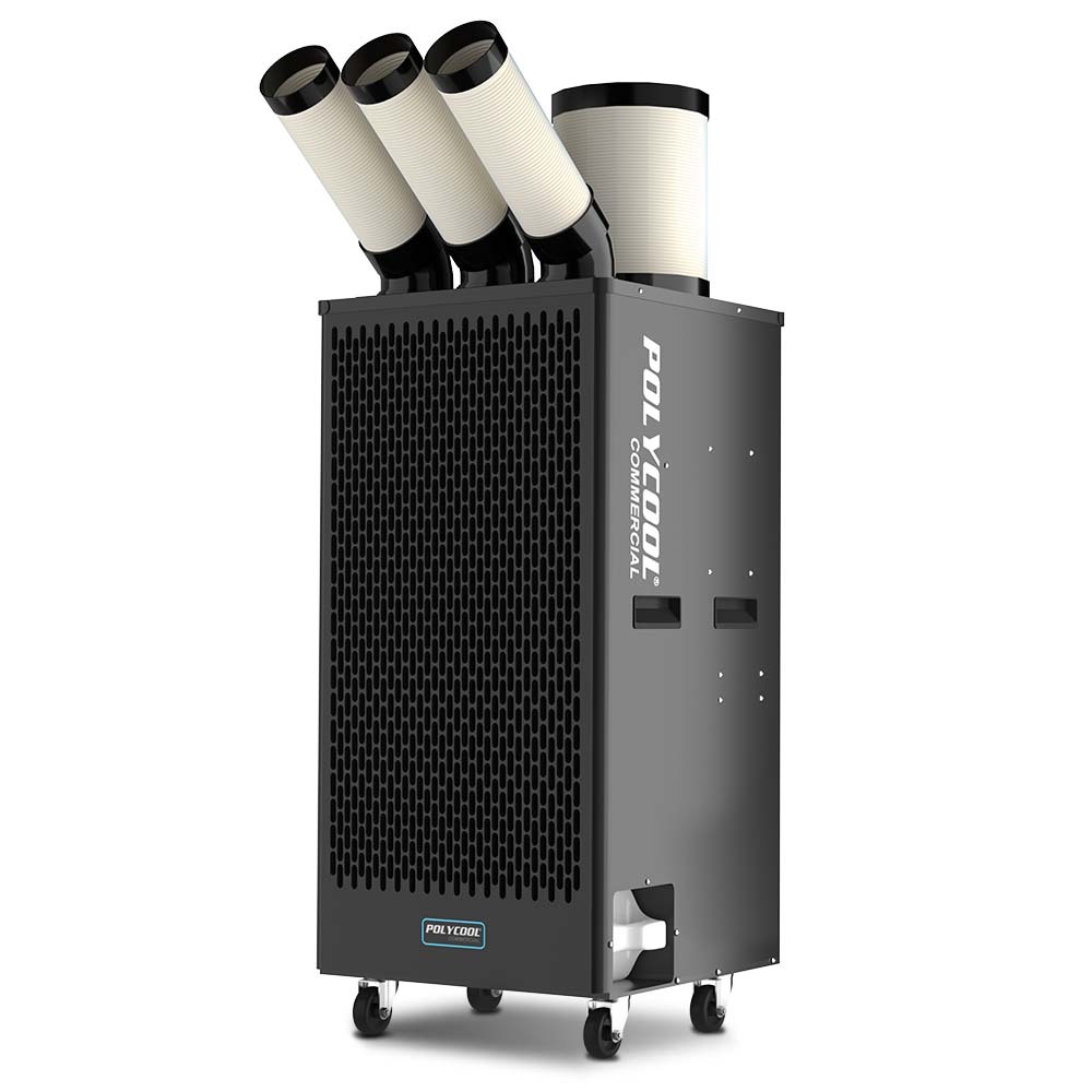 V219-AIRINDPLYA75K-73718-00 POLYCOOL 6.5kW Portable Industrial Spot Cooler, with Triple Cooling Ducts, 15A Plug - Image 1