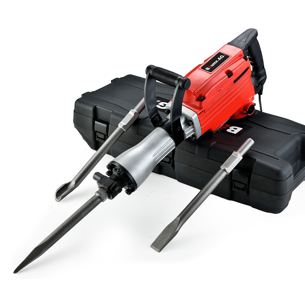 V219-BAJHTL02A-73747-00 Baumr-AG 2200W Pro-Grade Electric Demolition Jackhammer, with 3 Bonus Chisels, Carry Case - Image 1