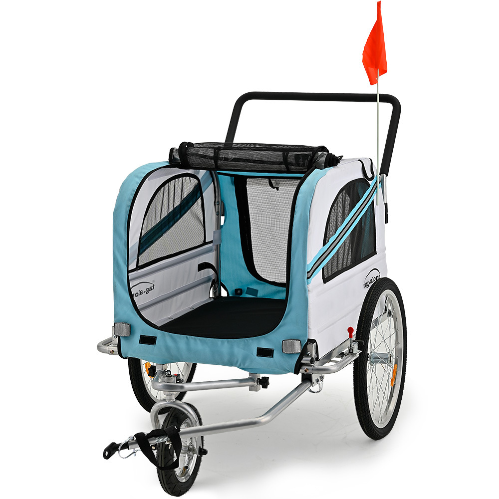 V219-BCAPBTTATSBA-225325-00 TAG-ALONG Pet & Cargo Jogger Bike Trailer, Pull Behind Bicycle Trailer Carrier Stroller, Blue - Image 1