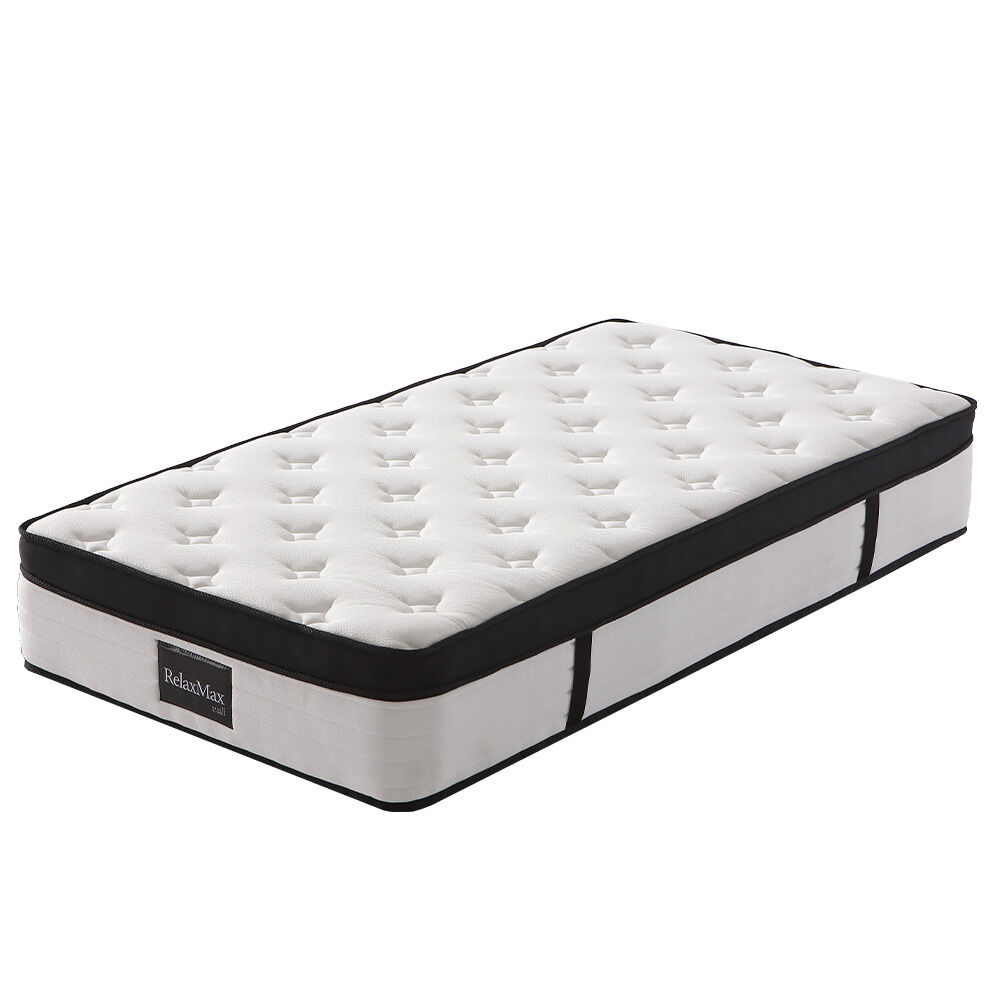 V219-BEDMATKSST1A-202505281222-00 KINGSTON SLUMBER RelaxMax 31cm Single Mattress, Medium, Euro Top, 5-Zone, Pocket Spring, Knitted Fabric - Image 1