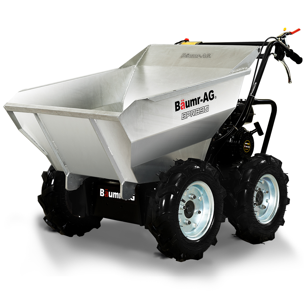 V219-BRWPWRBMRABP9-73790-00 BAUMR-AG Mini Dumper Power Wheel Barrow Tracked Motorised Petrol Powered Wheelbarrow - Image 1