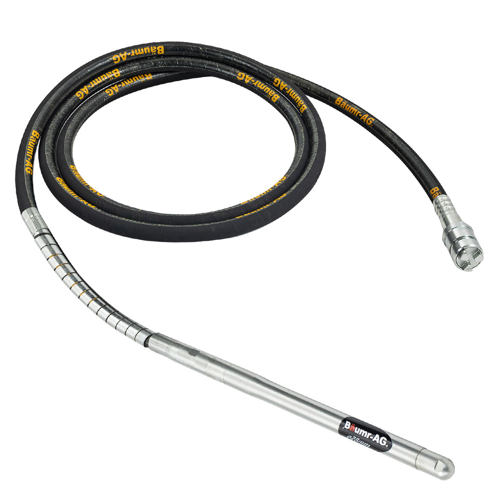 V219-CCVSHFBM286A-225605-00 BAUMR-AG CVS286 6 Metre x 28mm Concrete Vibrating Shaft, Australian Standard 3-Claw Drive Coupler - Image 1