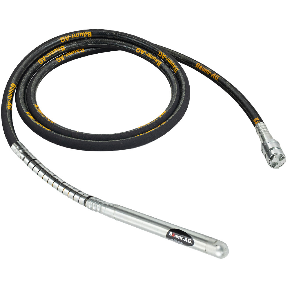 V219-CCVSHFBM386A-225607-00 BAUMR-AG CVS386 6 Metre x 38mm Concrete Vibrating Shaft, Australian Standard 3-Claw Drive Coupler - Image 1