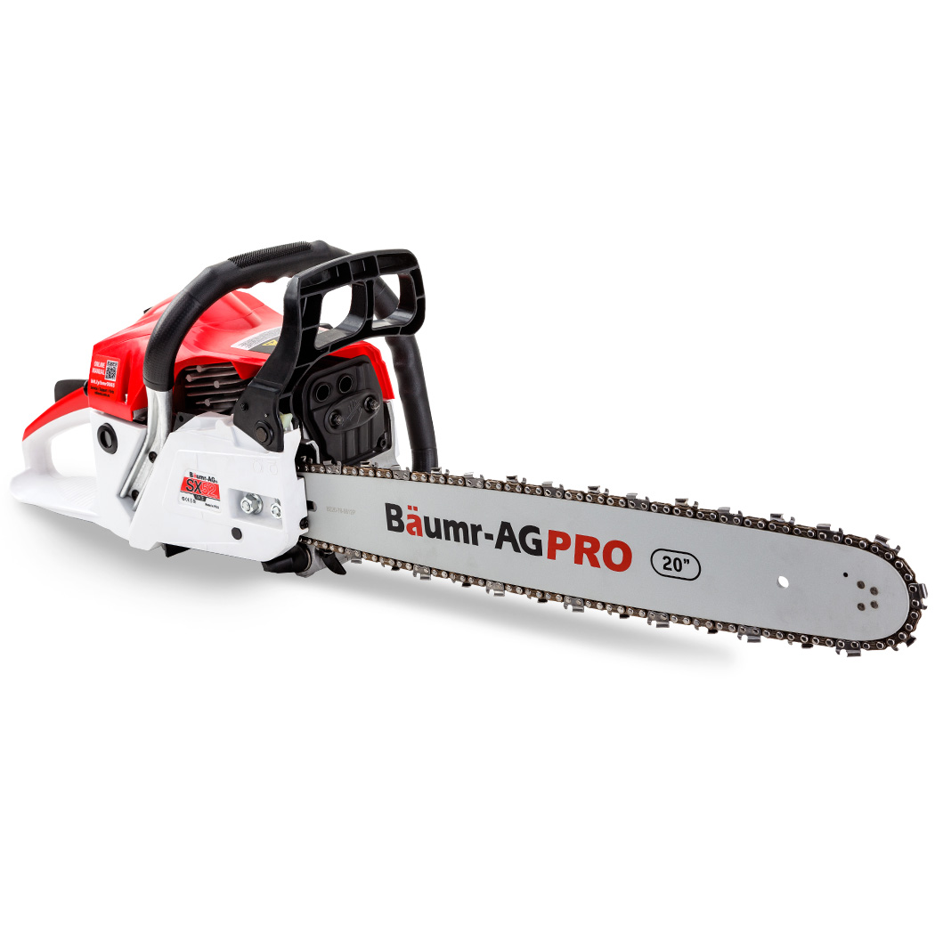 V219-CHNSAWBMRA5X2-CHNSAWBMRA5X2-00 Baumr-AG 52CC Petrol Commercial Chainsaw 20 Bar E-Start Chain Saw - Image 1