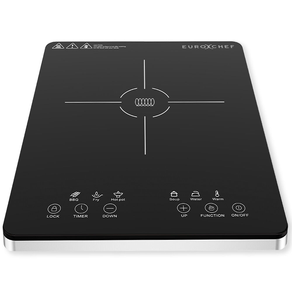 V219-COKICTEC20PA-202506301136-00 EUROCHEF Induction Cooktop, 2000W, 9 Heat Levels, Fast Electric Portable Cooker, Touch Controls - Image 1
