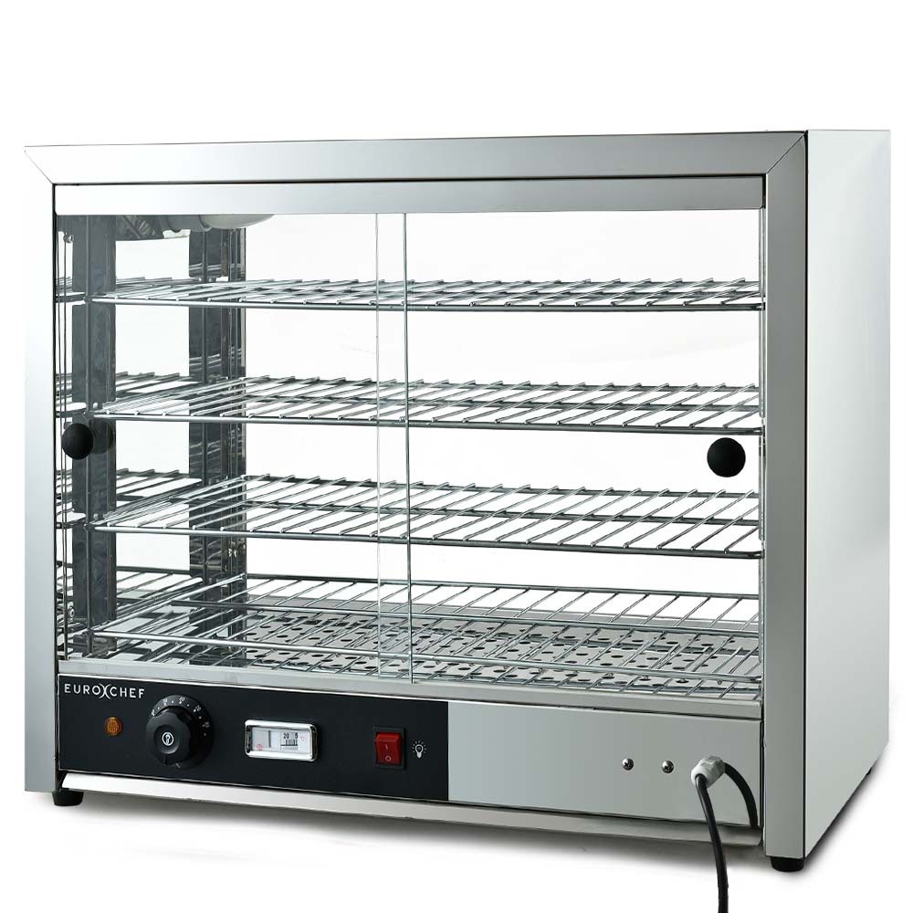 V219-FODWMREUCAP1S-73913-00 EUROCHEF Electric Food Warmer Display, 1000W, 4-Tier Stainless Steel - Image 1