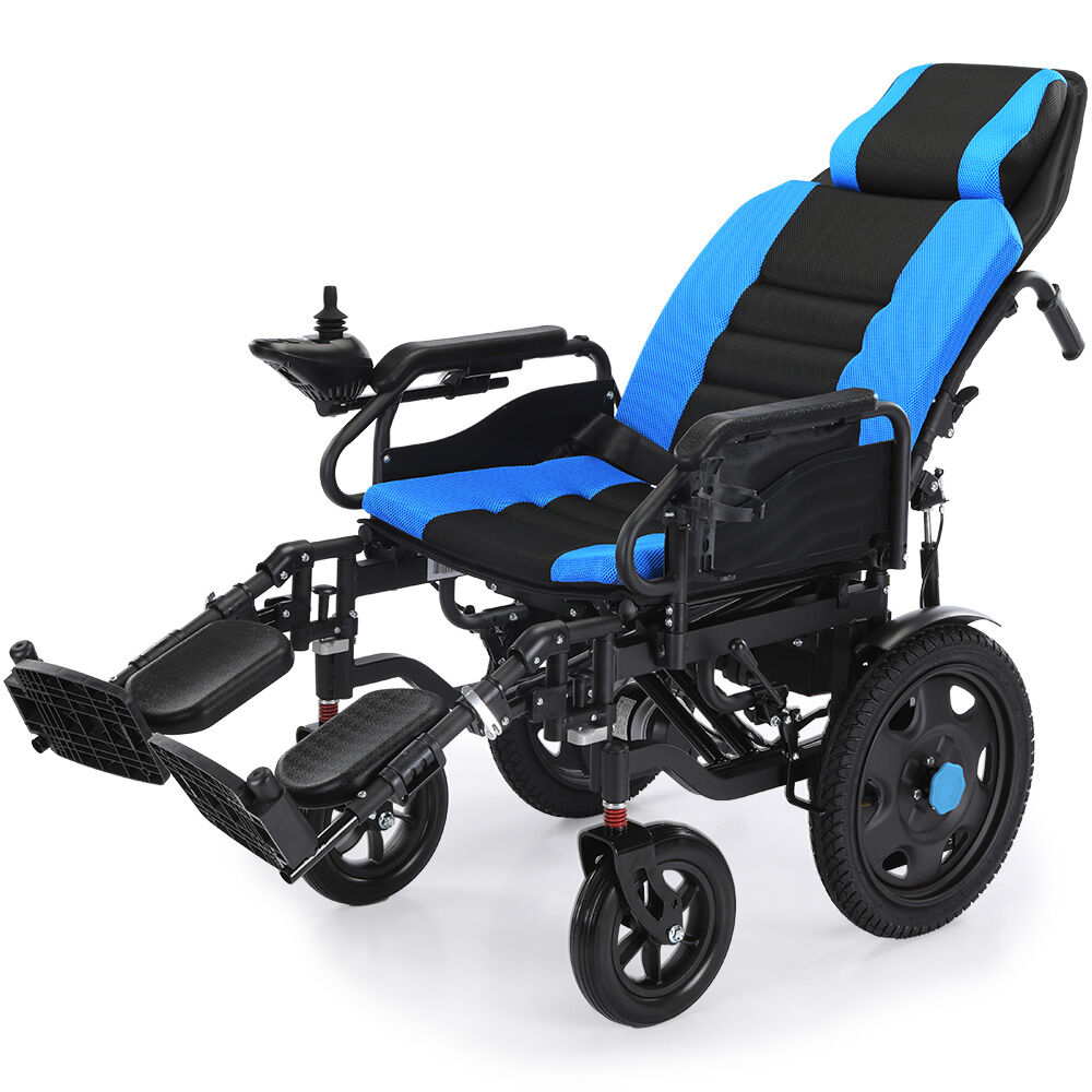 V219-HELWLCEQPKB5A-225390-00 EQUIPMED Power Electric Wheelchair, Wide Bariatric Chair, Comfortable for S-XL, Long Range, Recline Adjustment, Lithium Battery, 16'' Wheels, Headrest, Folding - Image 1