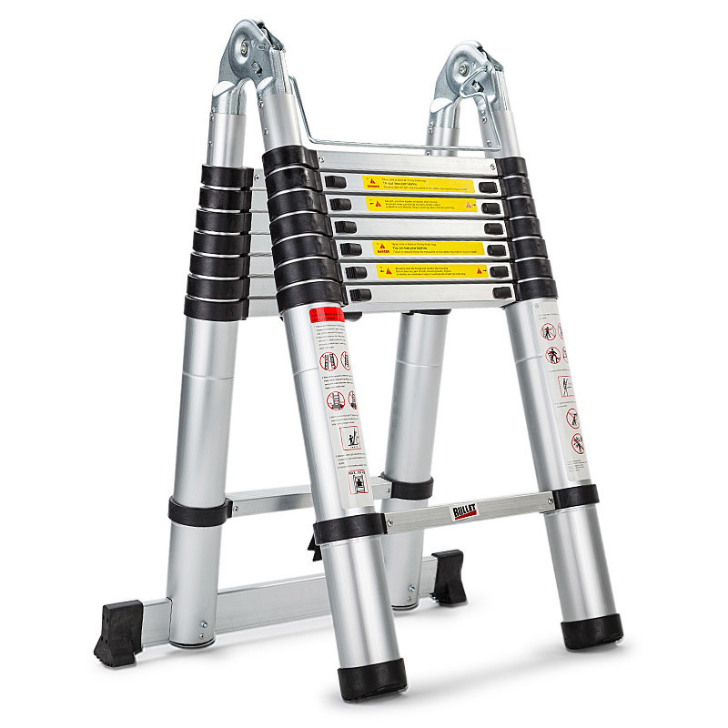 V219-LDRTELBULA50A-LDRTELBULA50A-00 Bullet 5m Telescopic Aluminium Multipurpose Ladder Extension Alloy Step - Image 1