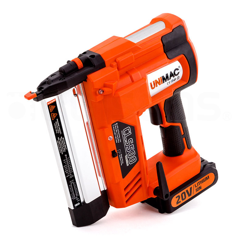 V219-NALCLSUMCA5C0-NALCLSUMCA5C0-00 UNIMAC CLS500 15-50mm 18ga 2in1 Stapler/Brad Nail Gun, Cordless 20V Lithium Nailer - Image 1