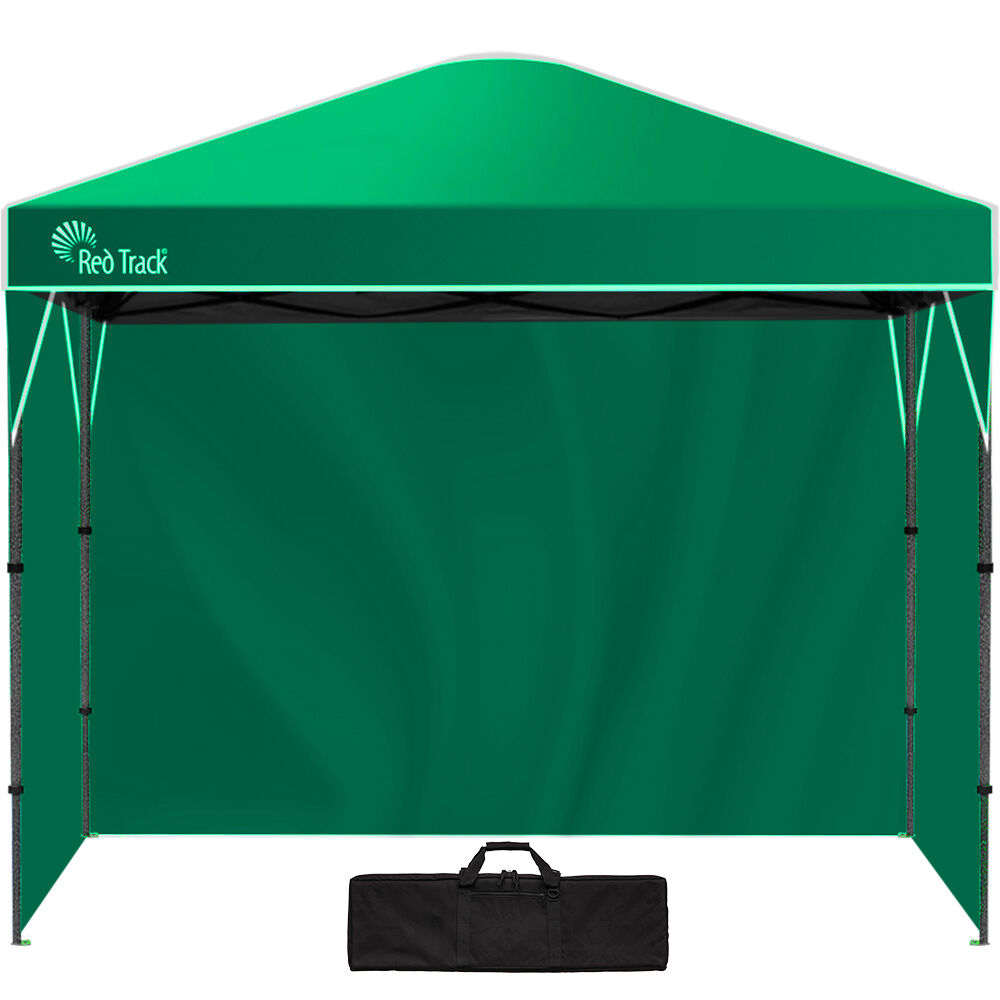 V219-OTDGZBRT2WGA-225739-00 RED TRACK 3.6x2.2m Ultra Compact Folding Gazebo, Walls, Carry bag, Portable Outdoor Popup Marquee for Camping Beach, Green - Image 1