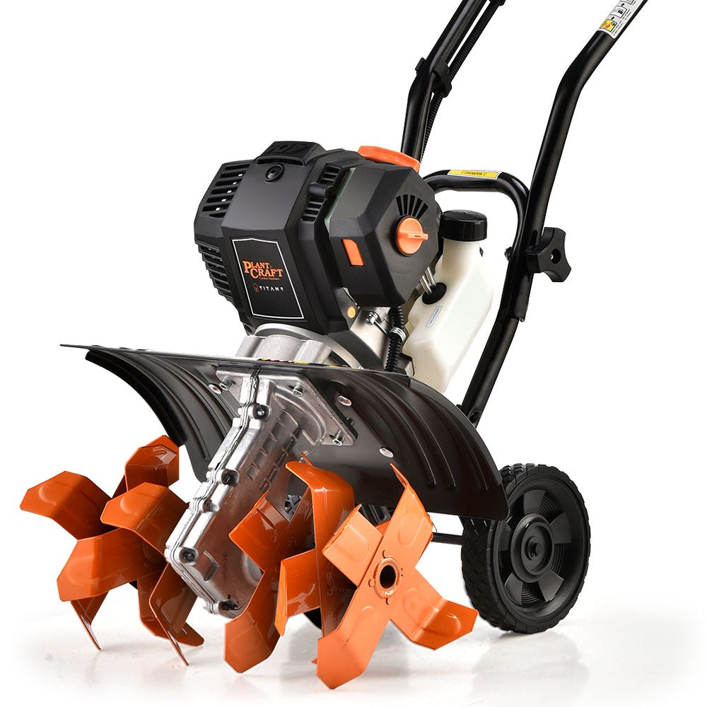 V219-PCTLLG01A-202507301531-00 PLANTCRAFT 46CC Garden Cultivator Tiller Handheld 15" Inch Petrol 4-Stroke Titan 9 - Image 1