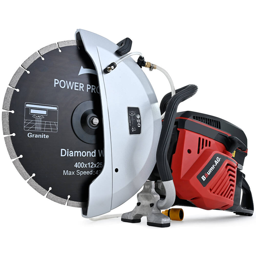 V219-SAWCONBMP1MA-225669-00 BAUMR-AG 400mm Professional Concrete Demolition Saw 94cc 2-Stroke, Wet and Dry Demo Cutting, 16" Diamond Blade, Anti-Vibration System - Image 1
