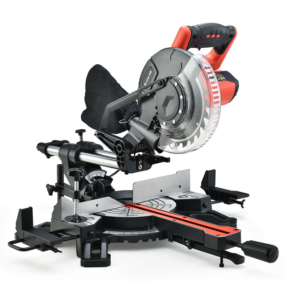 V219-SAWMITBMRA20SR-74301-00 BAUMR-AG 210mm Compound Mitre Saw Dual Bevel Sliding Drop Saws 1500W - Image 1
