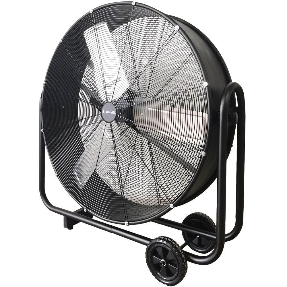 V219-SPCAIRBM36DA-225278-00 BAUMR-AG 36" 914mm Industrial Mobile Floor Drum Fan, 290W Brushless Motor, Tilting, Large, Commercial, Heavy-duty Frame, EESS Certified - Image 1