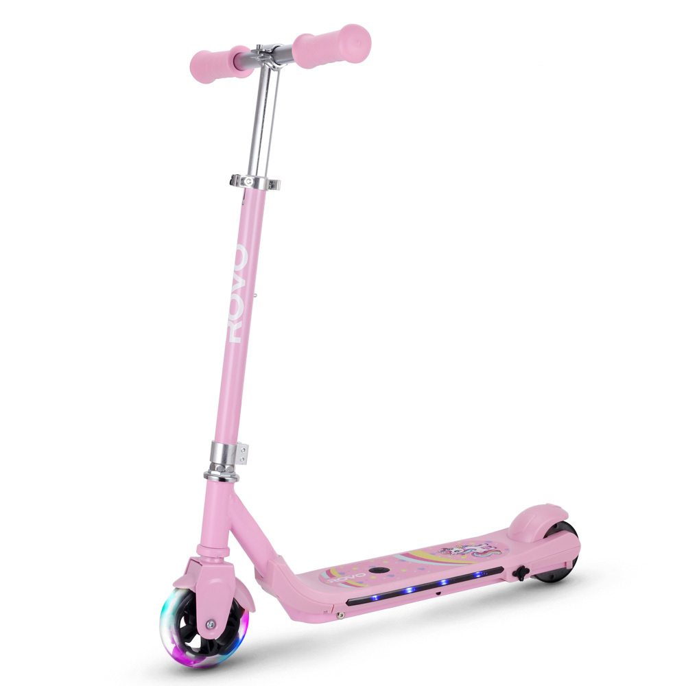V219-TRNESCRVG1PA-225299-00 ROVO KIDS WhizKid Electric Scooter, Ages 5-11, Adjustable Height, Lithium Battery, Brushless Motor, Pink - Image 1