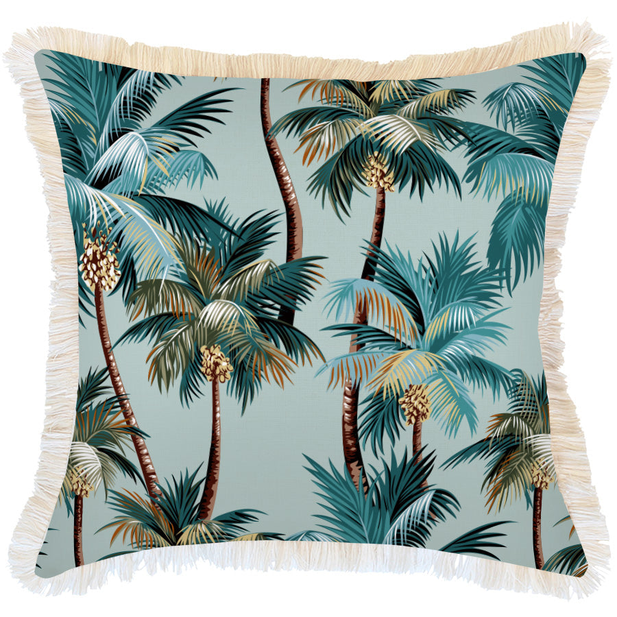 V236-EP13229003CF_EP13229003CF_Indoor-Outdoor-Cushion-Cover-Palm-Trees-Seafoam_73a27a34-9d82-4d80-8534-3557caa96b81 Cushion Cover-Coastal Fringe-Palm Trees Seafoam-60cm x 60cm - Image 1