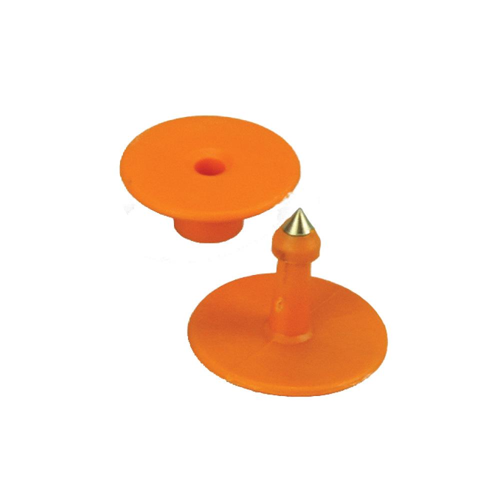 V238-SUPDZ-28745498755152-202507252031-00 100x Cattle Ear Tags Set - Round Orange Blank Pig Sheep Goat Cow Livestock Label - Image 1