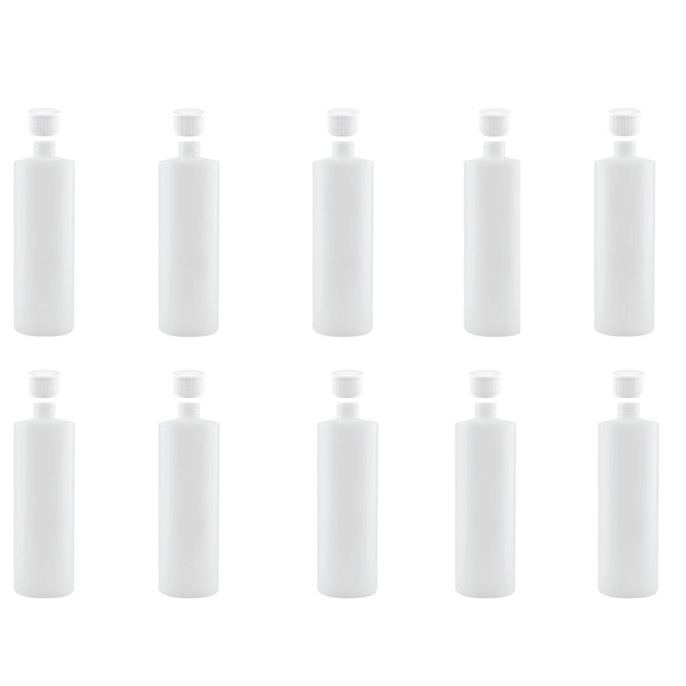 V238-SUPDZ-30342633554000-202505271126-00 10x 250ml Clear HDPE Round Bottle + 28/410 Caps - Empty Plastic Food Storage - Image 1