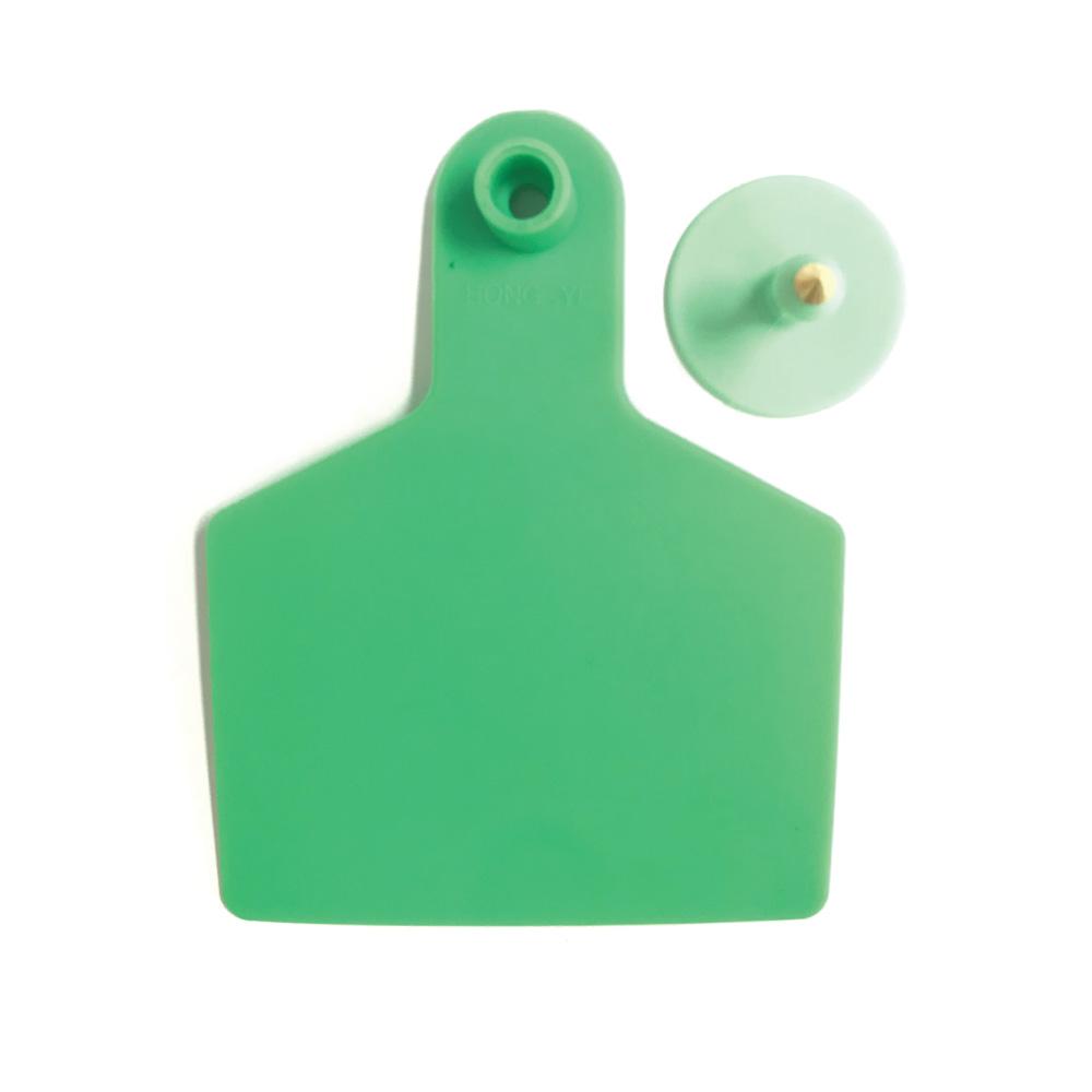V238-SUPDZ-31399128858704-202507252206-00 100x Cattle Ear Tags 7.5x10cm Set - XL Green Blank Cow Sheep Livestock Labels - Image 1